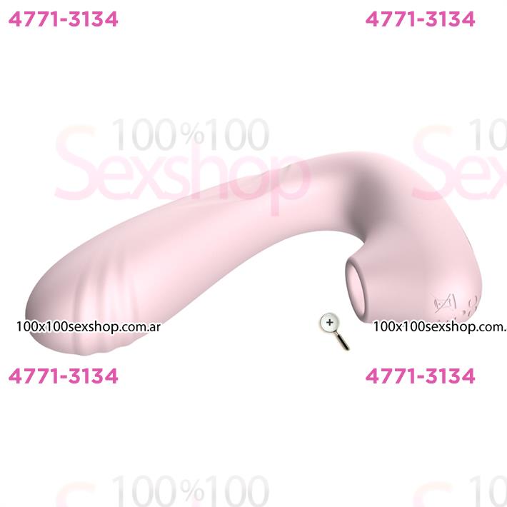 Estimulador de punto G con succionador de clitoris y bateria recargable