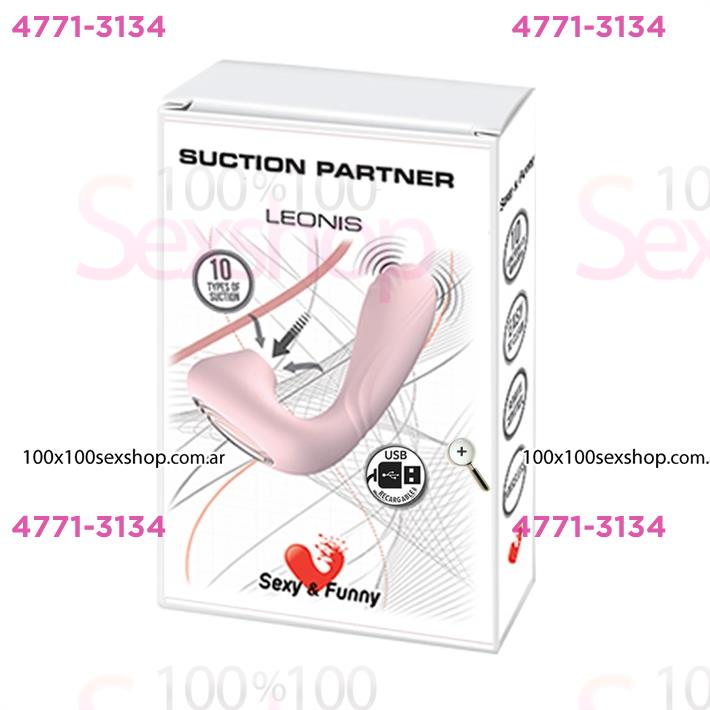 Estimulador de punto G con succionador de clitoris y bateria recargable