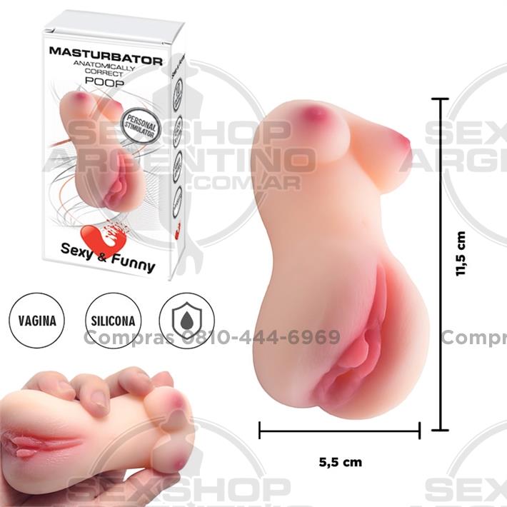 Masturbador en forma de semi torso con vagina