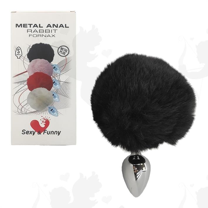 Cód: SS-SF-70371 - Plug anal tamaño small con cola de conejo Negra - $ 8500