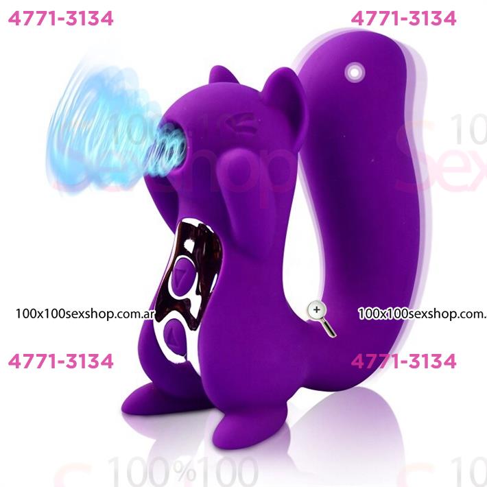 Cód: CA SS-SF-70660 - Ursa succionador de clitoris con forma de ardilla, vibracion y carga USB - $ 72200