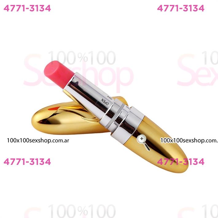 Cód: CA SS-SF-70676 - Estimulador femenino Tucana con forma de lapiz labial dorado - $ 23000