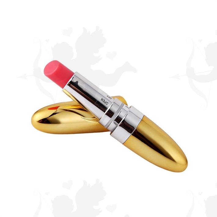 Cód: SS-SF-70676 - Estimulador femenino Tucana con forma de lapiz labial dorado - $ 5200