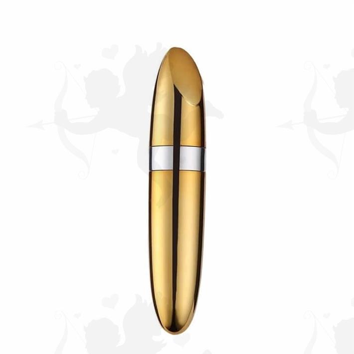 Estimulador femenino Tucana con forma de lapiz labial dorado