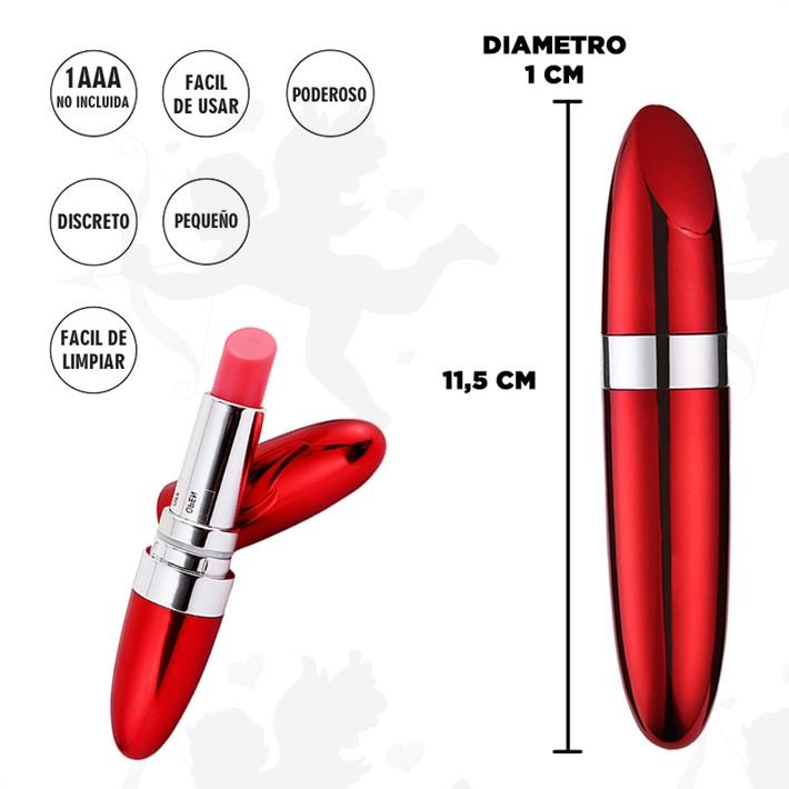 Cód: SS-SF-70677 - Estimulador de clitoris rojo con forma de lapiz labial Tucana - $ 2930