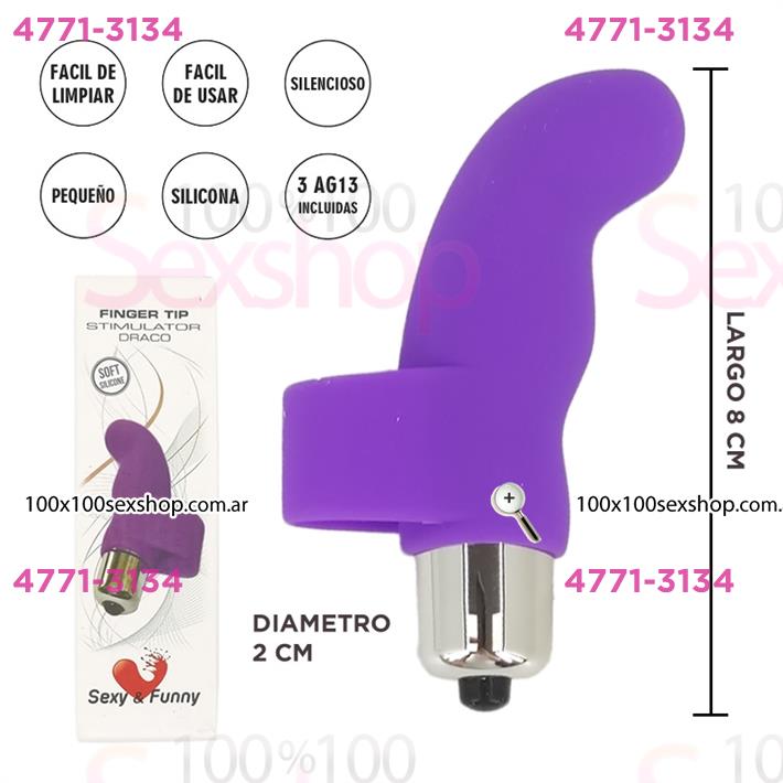 Cód: CA SS-SF-70917 - Bala vibradora con agarre para dedo y estimulacion clitorial - $ 22900