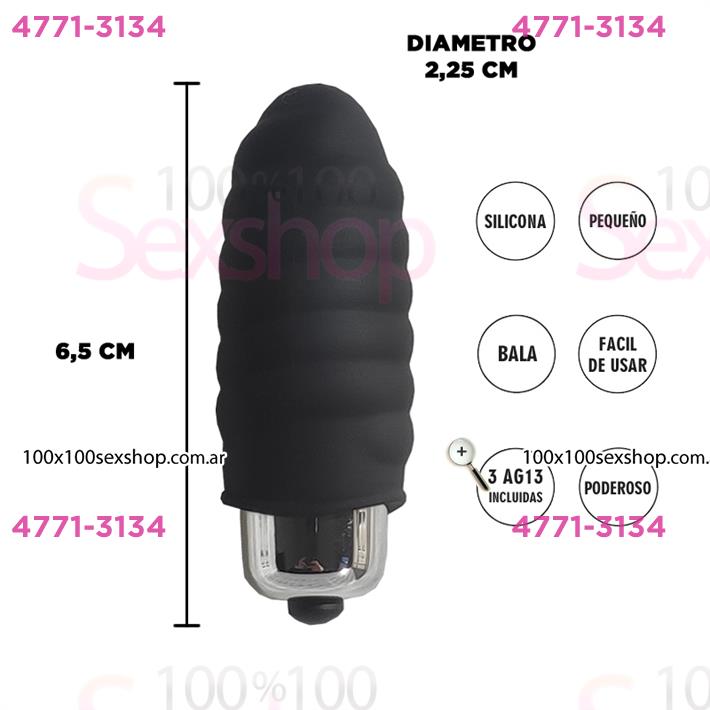 Cód: CA SS-SF-71079 - Estimulador de clitoris bala vibradora negra - $ 20800