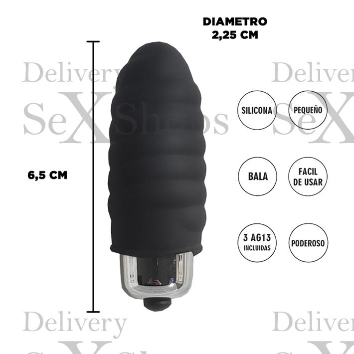  Estimulador de clitoris bala vibradora negra 
