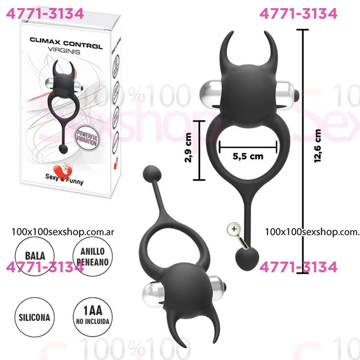 Cód: CA SS-SF-80061 - Anillo en forma de diablito negro con vibracion - $ 36900