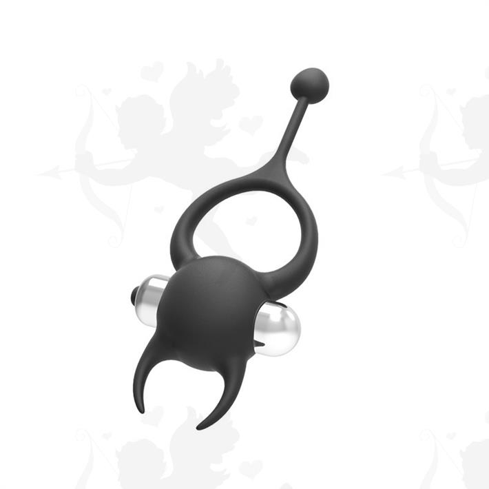 Anillo en forma de diablito negro con vibracion