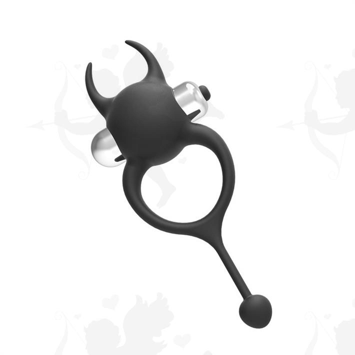 Anillo en forma de diablito negro con vibracion