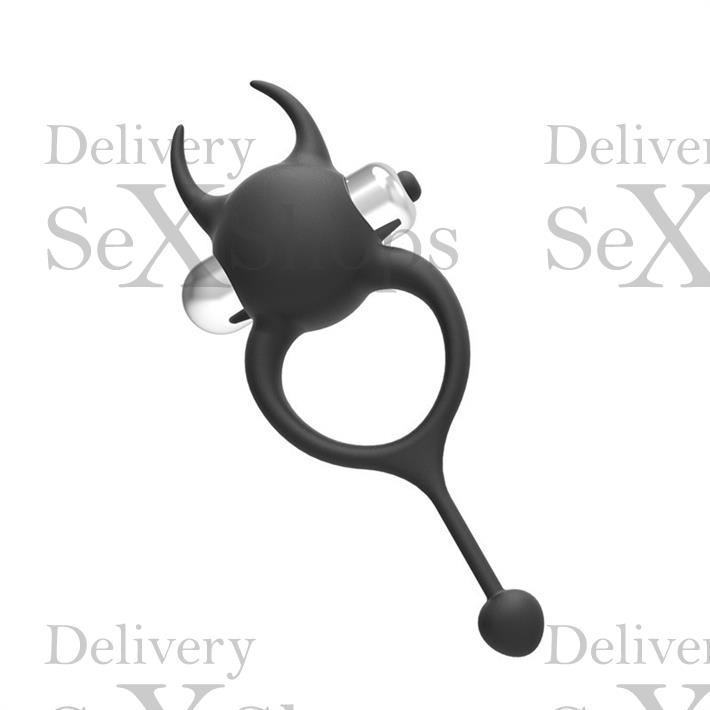 Anillo en forma de diablito negro con vibracion