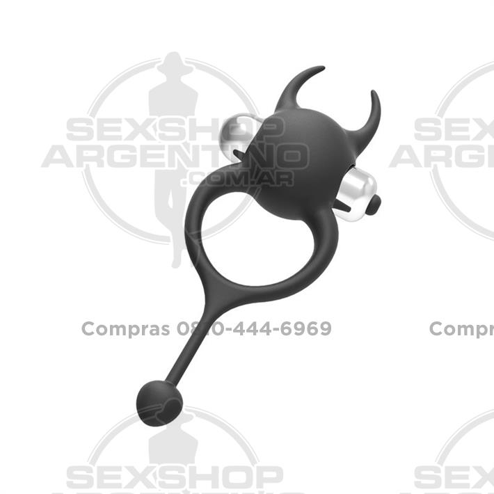 Anillo en forma de diablito negro con vibracion