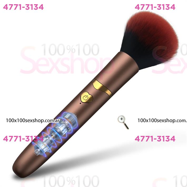Brocha eléctrica para maquillaje, herramienta de belleza con vibración, 10 modos de vibracion