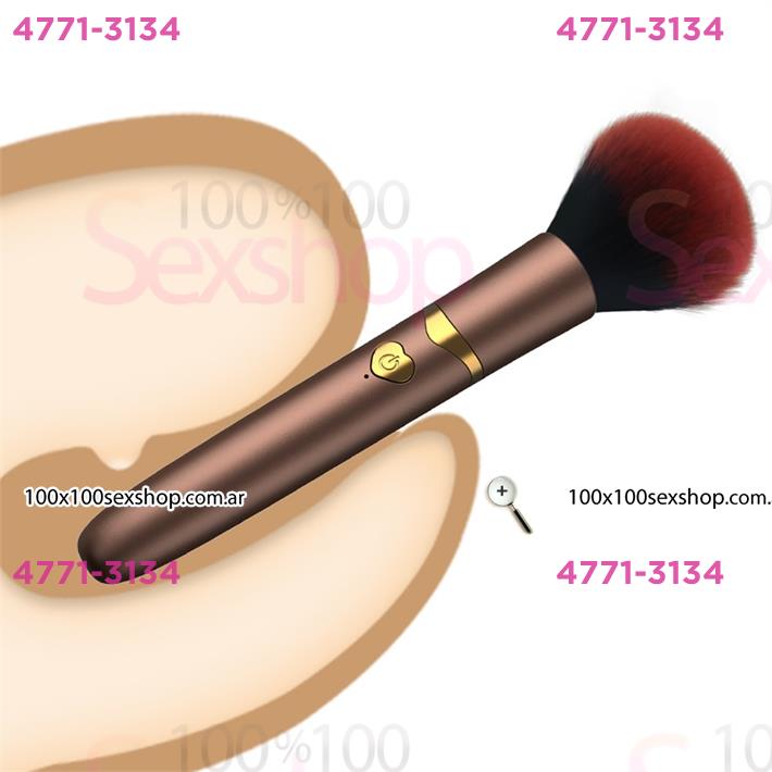 Brocha eléctrica para maquillaje, herramienta de belleza con vibración, 10 modos de vibracion