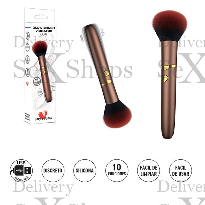  Brocha eléctrica para maquillaje, herramienta de belleza con vibración, 10 modos de vibracion 