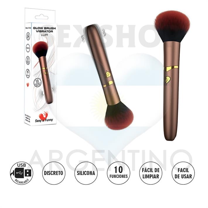 Brocha eléctrica para maquillaje, herramienta de belleza con vibración, 10 modos de vibracion