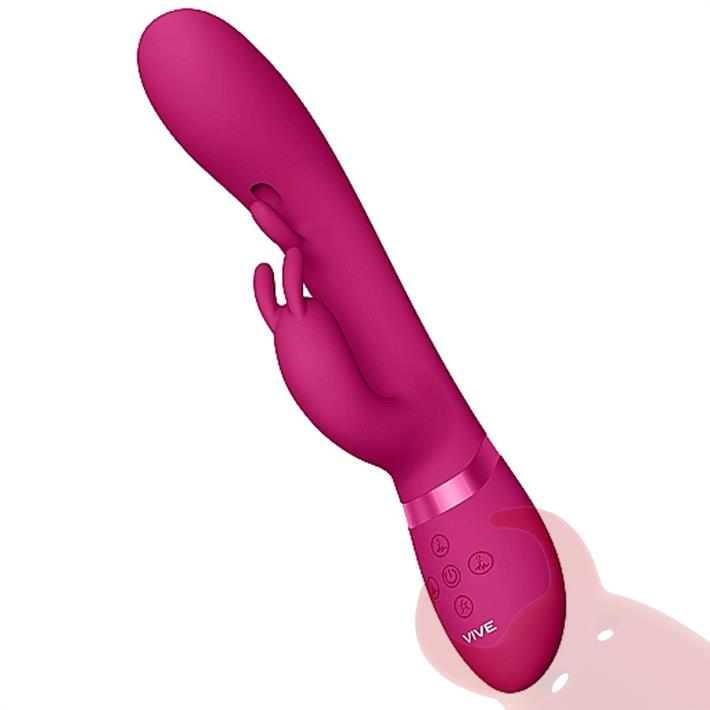 Vibrador estimulador de punto G con estimulador de clitoris y carga USB