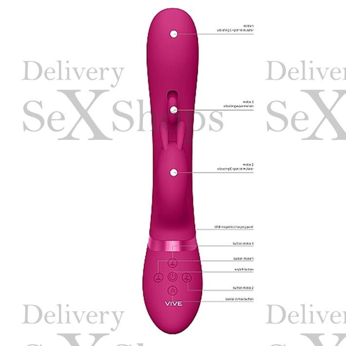 Vibrador estimulador de punto G con estimulador de clitoris y carga USB